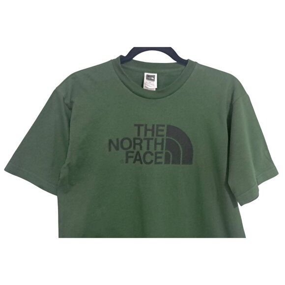 The North Face Green Logo T-Shirt Mens S 100% Cotton Crew Neck Short Sleeve - Picture 4 of 8